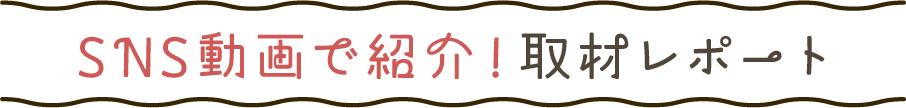 SNS動画で紹介！取材レポート