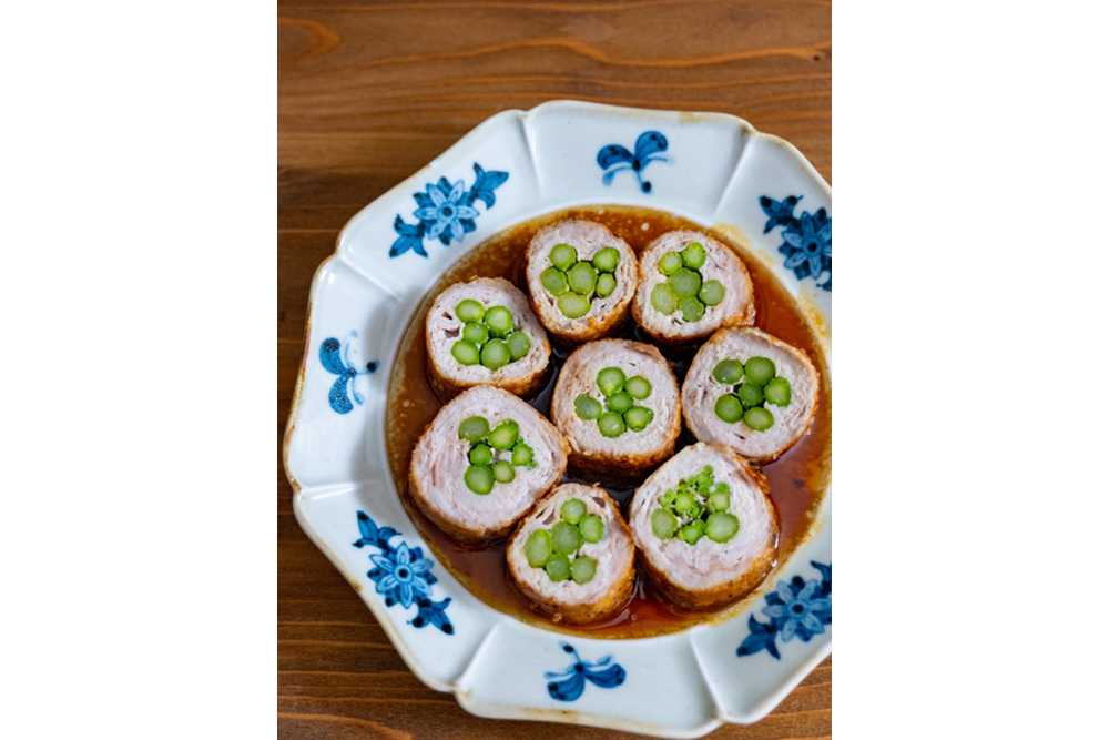 伏せ込みアスパラガス まんま肉巻きの画像